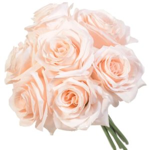 Ashley Rose Bouquet x7, 12" Blush | Pioneer Wholesale Pre-mades