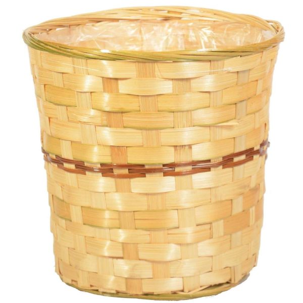 Bamboo Planter – Fits 8" Pot – Natural Natural | Pioneer Wholesale Pot Covers