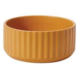 Beam Ceramic Bowl 8×3.5" Ochre | Pioneer Wholesale Ceramic