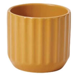 Beam Ceramic Pot 3.25×2.75" Ochre | Pioneer Wholesale Candleholders