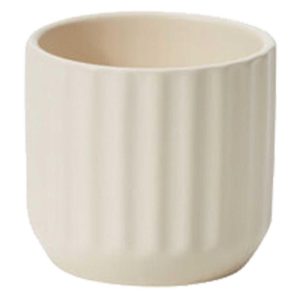 Beam Ceramic Pot 3.25×2.75" Off White | Pioneer Wholesale Round