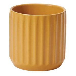 Beam Ceramic Pot 4.75×4.5" Ochre | Pioneer Wholesale Containers for Succulents