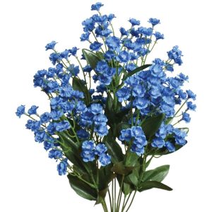 Colorfast Double Baby’s Breath Bush x11, 18" Blue | Pioneer Wholesale Colorfast Flowers