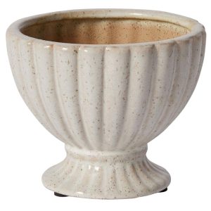 Coronation Ceramic Compote 6×5" Off White | Pioneer Wholesale Ceramic