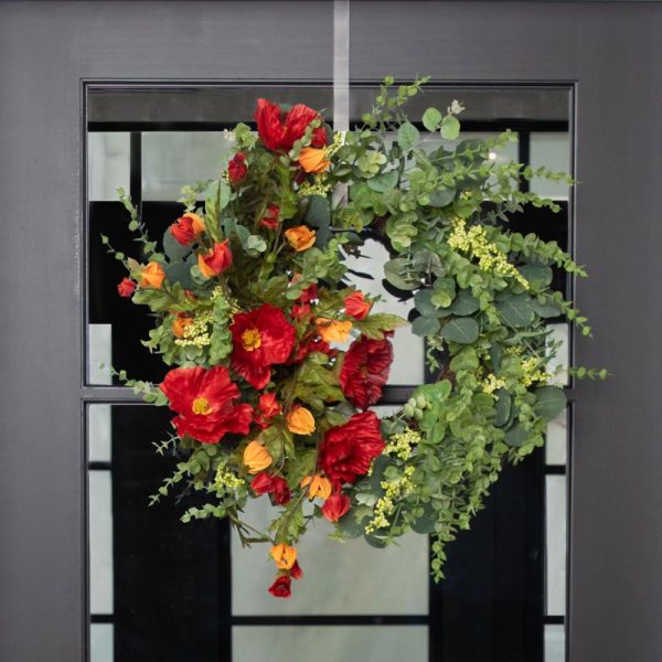 Eucalyptus & Berries Wreath 24" Green | Pioneer Wholesale Wreaths