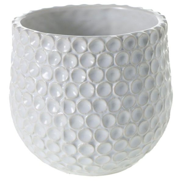 Ginny Pot 4.75×4.5" White | Pioneer Wholesale Candleholders