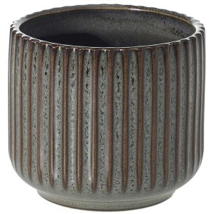 Habitat Ceramic Pot 3×2.75" Gray | Pioneer Wholesale Candleholders