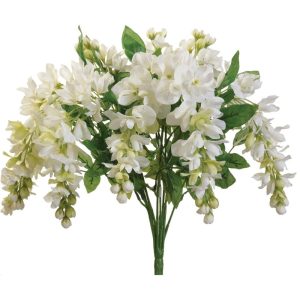 Hanging Wisteria Bush x9, 19" White | Pioneer Wholesale Single Variety Flower Bushes