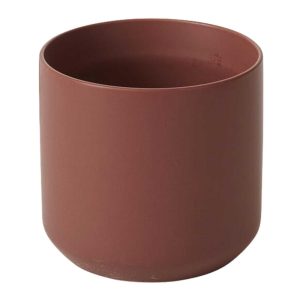 Kendall Ceramic Pot 4.75×4.5" Brown | Pioneer Wholesale Round