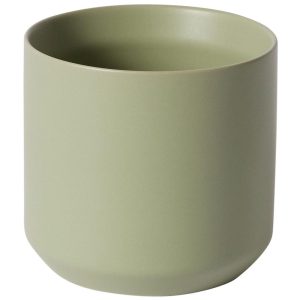 Kendall Ceramic Pot 4.75×4.5" Green | Pioneer Wholesale Candleholders