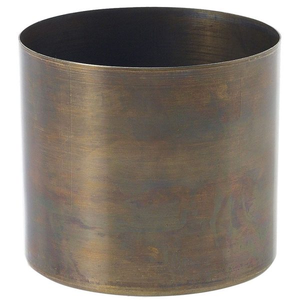 Lincoln Metal Pot 3.25×3" Antique Gold | Pioneer Wholesale Metal Containers