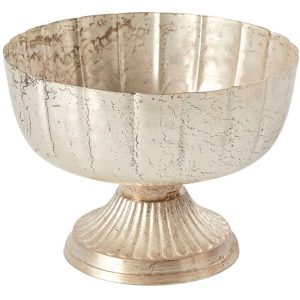 Lita Metal Compote 7.75×5.75" Champagne | Pioneer Wholesale Large Containers