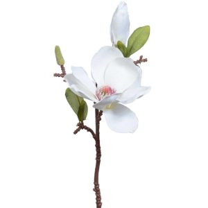 Magnolia Spray 14.5" White | Pioneer Wholesale Other Stems