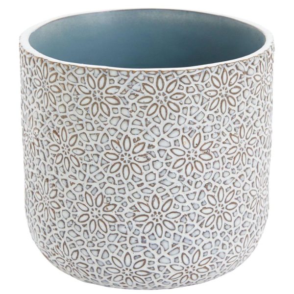 Millie Pot 5×4.5" White/Multi | Pioneer Wholesale Ceramic