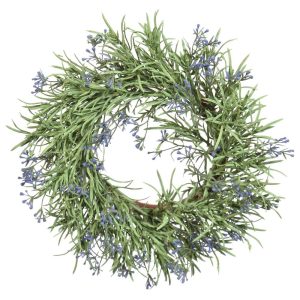 Mini Asparagus Grass Wreath 12" Purple/Green | Pioneer Wholesale Wreaths