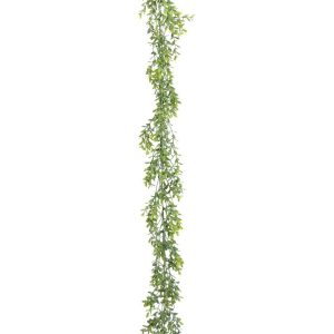 Mini Boxwood Garland 6′ – Green Green | Pioneer Wholesale Standard Garlands