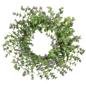 Mini Eucalyptus Wreath 12" Purple/Green | Pioneer Wholesale Wreaths