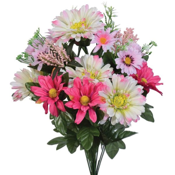 Mixed Daisy Bush x13, 20" Pink | Pioneer Wholesale Monument Bushes