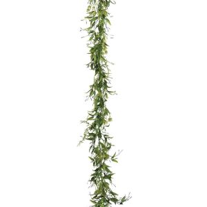 Mixed Foliage Garland 6′ – Green Green | Pioneer Wholesale Standard Garlands