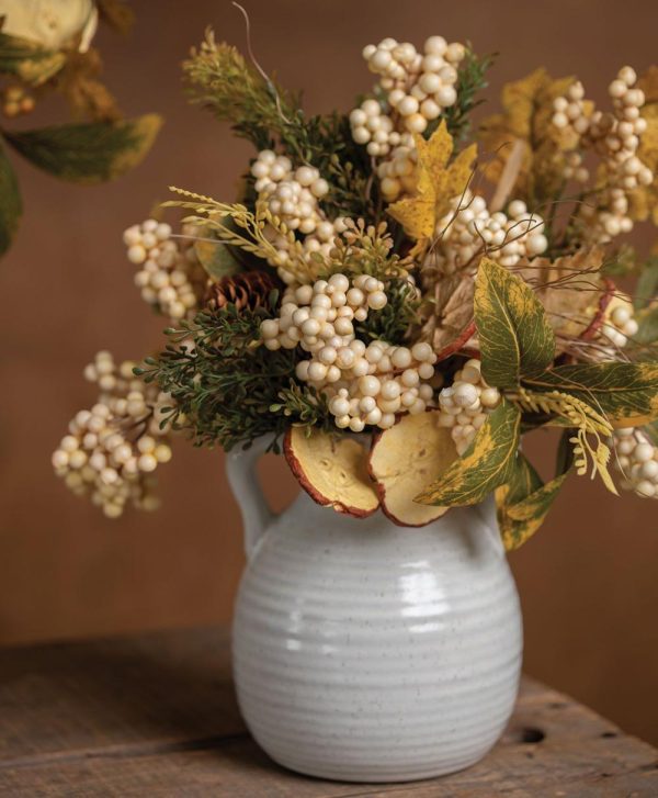 Mixed Leaves, Fruit Slices & Berries Spray w/Pine Cones 28" Beige/Green | Pioneer Wholesale Fruit Decor