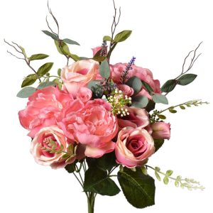 Mixed Rose & Peony Bush x14, 17" Mauve | Pioneer Wholesale Premium Mixed Flower Bushes