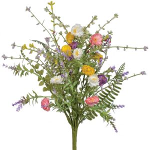 Mixed Wildflower Bush x12, 20" Pink/White/Yellow/Purple | Pioneer Wholesale Filler Bushes