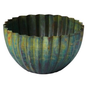 Monarch Metal Bowl 7.5×4.25" Green | Pioneer Wholesale Design Dishes & Trays