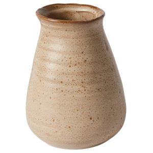 Nema Ceramic Vase 5.25×7.25" Tan | Pioneer Wholesale Unique Containers