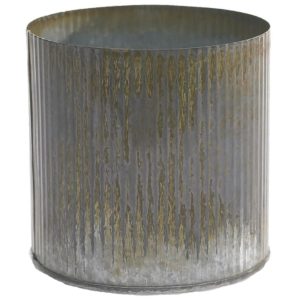 Norah Metal Pot 5×5" Gray | Pioneer Wholesale Candleholders