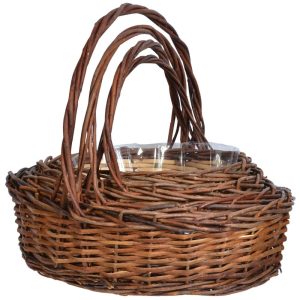 Oval Split Willow Basket Set of 4 w/Liners – Rustic Rustic | Pioneer Wholesale Unpeeled Willow