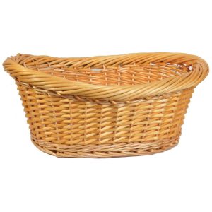 Oval Split Willow Wash Basket (no handles) 19×15.5×7.5" Honey Stained | Pioneer Wholesale No Liner