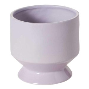 Pasadena Ceramic Footed Pot 6.25×6" Light Purple | Pioneer Wholesale Unique Containers