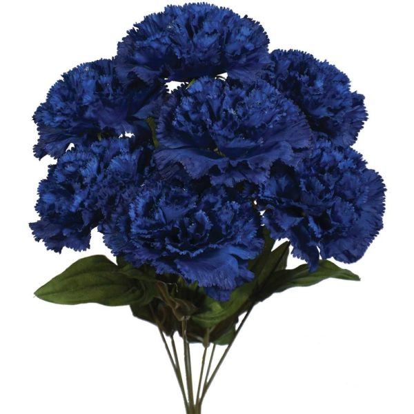 Premium Carnation Bush x7, 18.5" Navy | Pioneer Wholesale Single Variety Flower Bushes