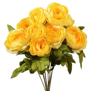 Ranunculus Bush x9, 18.5" Yellow | Pioneer Wholesale Single Variety Flower Bushes