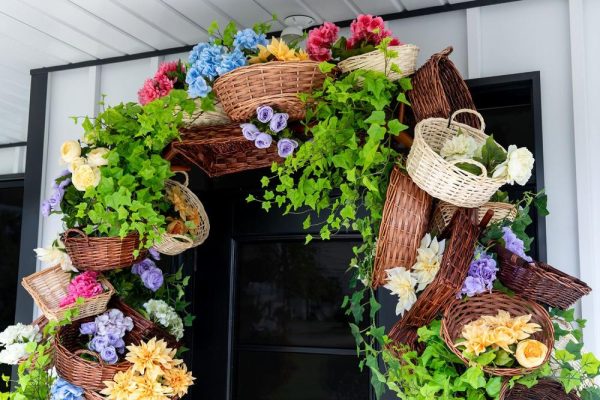 Rectangle Triple Weave Split Willow Tray Basket 12" Brown Stained | Pioneer Wholesale Single Baskets