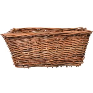 Rectangular Unpeeled Willow Basket 10.5" Rustic | Pioneer Wholesale Unpeeled Willow