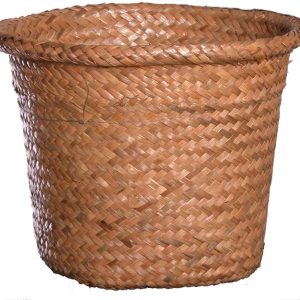 Rolled Rim Seagrass Planter (Fits 8" Azalea Pot) 9.5×8" Natural | Pioneer Wholesale Seagrass