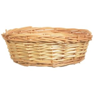 Round Split Willow Basket 10" Natural | Pioneer Wholesale Single Baskets