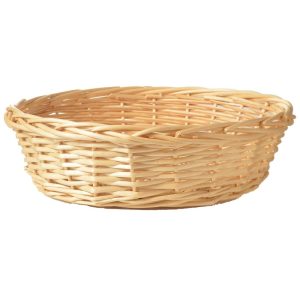 Round Split Willow Basket 16" Natural | Pioneer Wholesale No Liner