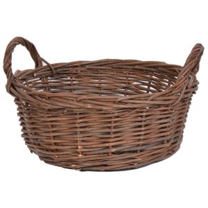 Round Unpeeled Willow Basket w/Side Handles 12” – Rustic Rustic | Pioneer Wholesale Unpeeled Willow