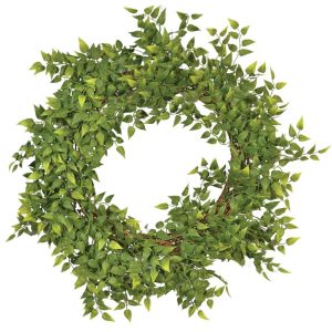 Ruscus Wreath 22" Green | Pioneer Wholesale Wreaths