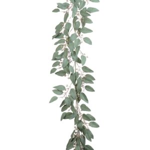 Seeded Eucalyptus Garland 6′ – Green Green | Pioneer Wholesale Standard Garlands