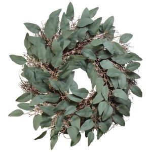 Seeded Eucalyptus Wreath 24" Green | Pioneer Wholesale Wreaths