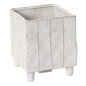 Tarragona Ceramic Square Planter 5.5×6" White | Pioneer Wholesale Unique Containers