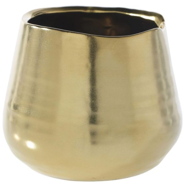 Tegan Pot 3.25×3" Gold | Pioneer Wholesale Candleholders