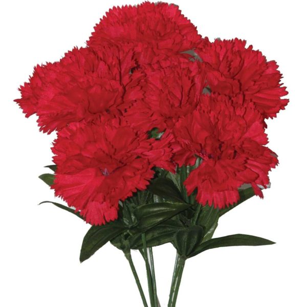 Value Carnation Bush x7, 13" Red | Pioneer Wholesale Monument Bushes