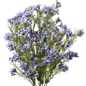 Waxflower Bush x12, 19" Two-Tone Blue | Pioneer Wholesale Filler Bushes