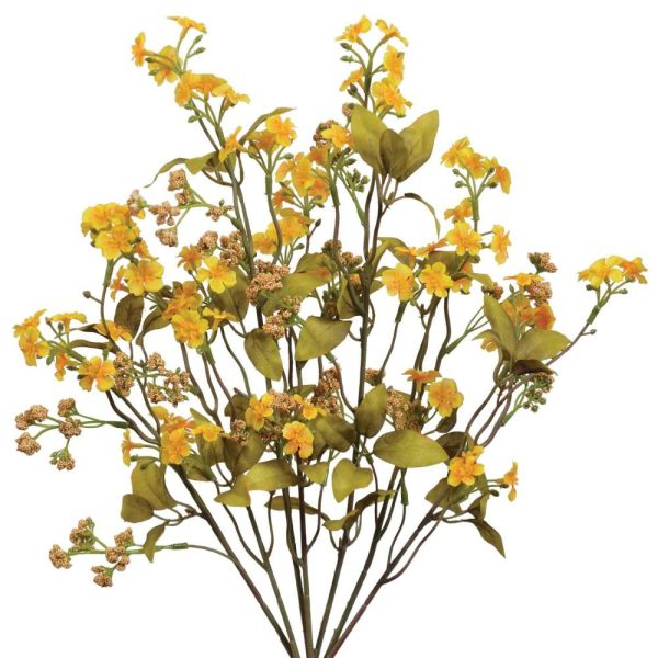 Wildflower & Berries Bush x7, 21" Gold | Pioneer Wholesale Filler Bushes