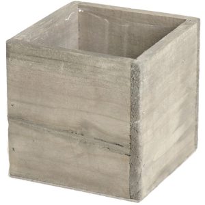 Woodland Square Planter 4×4" Natural | Pioneer Wholesale Wooden Containers