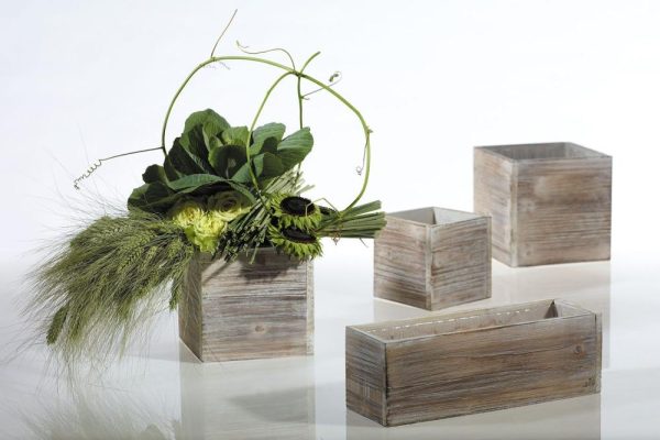 Woodland Square Planter 5×5" Natural | Pioneer Wholesale Cubes